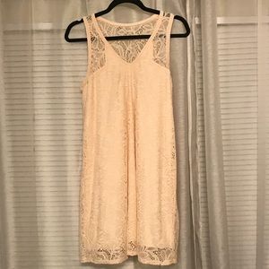 Peach lace dress